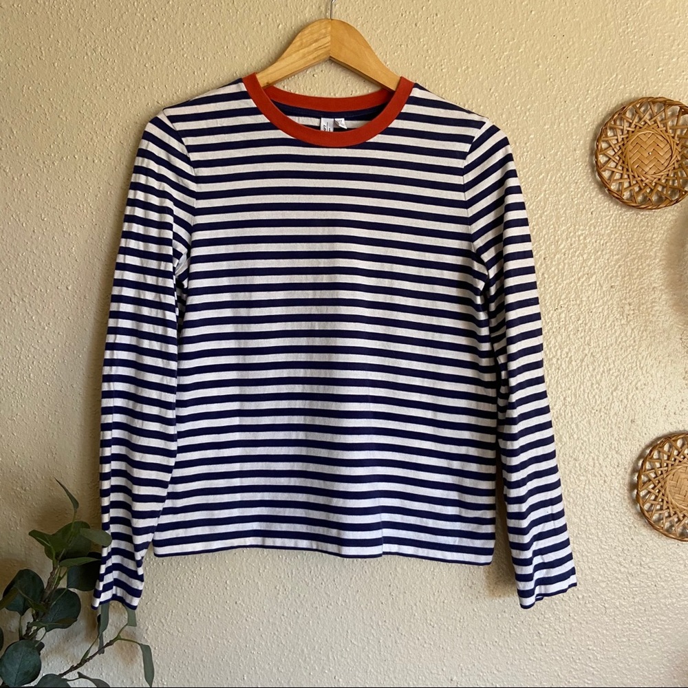 & Other Stories Contrast Striped Long-Sleeve Tee